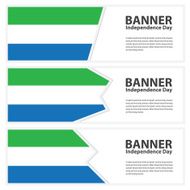 sierra leone Flag banners collection independence day