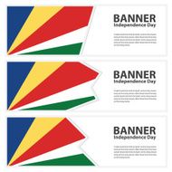 seychelles Flag banners collection independence day