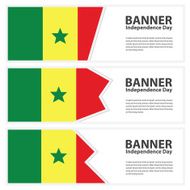 senegal Flag banners collection independence day
