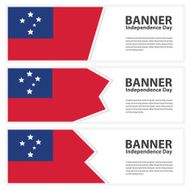 samoa Flag banners collection independence day
