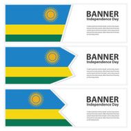 Rwanda Flag banners collection independence day
