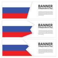 russia Flag banners collection independence day