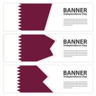 qatar Flag banners collection independence day