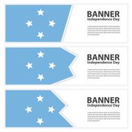 micronesia Flag banners collection independence day