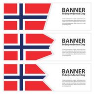 norway Flag banners collection independence day
