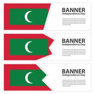 maldives Flag banners collection independence day