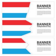 luxembourg Flag banners collection independence day