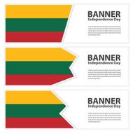 lithuania Flag banners collection independence day
