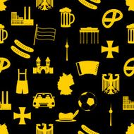 germany country theme symbols seamless pattern eps10