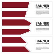latvia Flag banners collection independence day