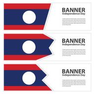 laos Flag banners collection independence day
