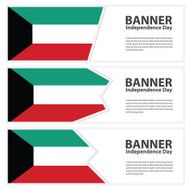kuwait Flag banners collection independence day