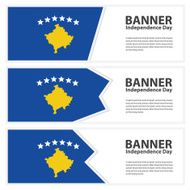 Kosovo Flag banners collection independence day