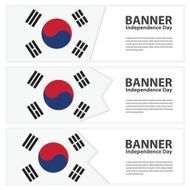 Korea South Flag banners collection independence day