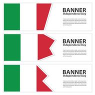 Italy Flag banners collection independence day