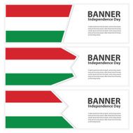 hungary Flag banners collection independence day