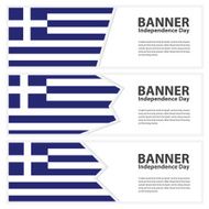 greece Flag banners collection independence day