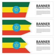 ethiopia Flag banners collection independence day