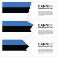 estonia Flag banners collection independence day