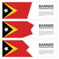 east timor Flag banners collection independence day