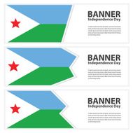 djibouti Flag banners collection independence day
