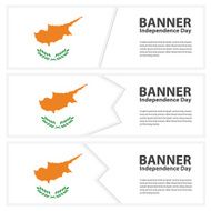 Cyprus Flag banners collection independence day