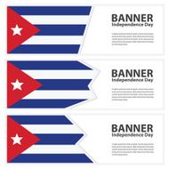 cuba Flag banners collection independence day