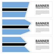 botswana Flag banners collection independence day