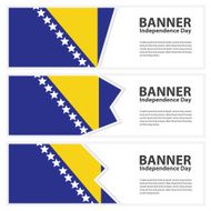 bosnia and herzegovina Flag banners collection independence day