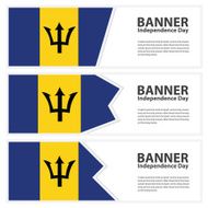 barbados Flag banners collection independence day