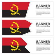 Angola Flag banners collection independence day