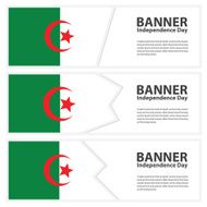 algeria Flag banners collection independence day