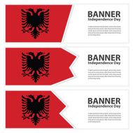 albania Flag banners collection independence day