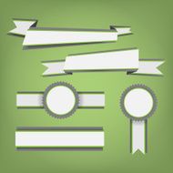 Flat color ribbons and badges N2
