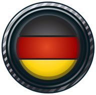 Germany Flag on Shield Vector Illustration