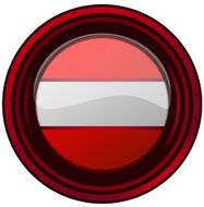 Austria Flag on Shield Vector Illustration N2