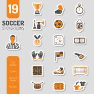 Soccer Icon Sticker Set