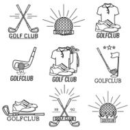 Set of golf club logos N2