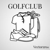 Set of golf club logos N3