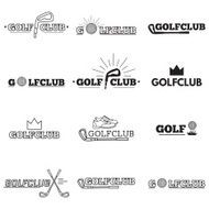 Set of golf club logos N4