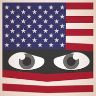 Angry Eyes with USA Flag