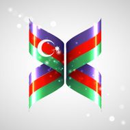 Azerbaijani flag in the form of a butterfly