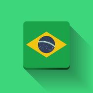 Button with flag of Brazil