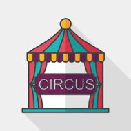 circus flat icon with long shadow eps10 N5