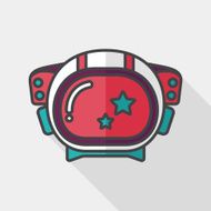 Space Astronaut flat icon with long shadow eps10 N44