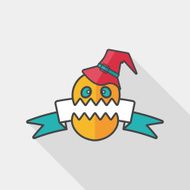 Halloween flag flat icon with long shadow eps10 N5