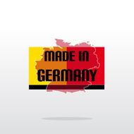 Made In Germany With Map And Color