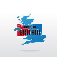 Made In Britain With Map And Color