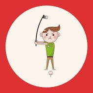 person character golfers theme elements N2