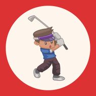 person character golfers theme elements N3